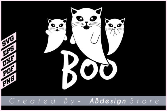 Cat Design, Cat Boo T Shirt Design Svg