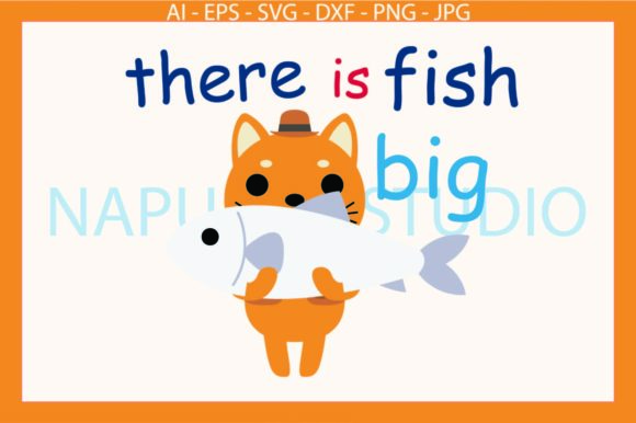 Cat Fishing, Fish Big SVG