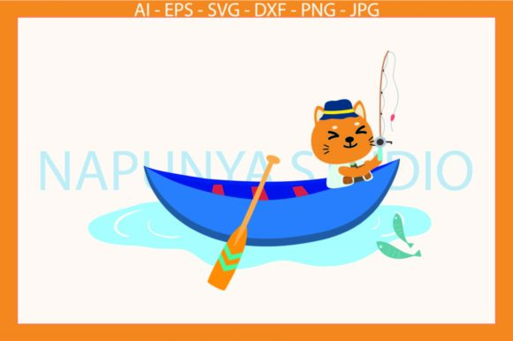 Cat Fishing on the Boat SVG Review