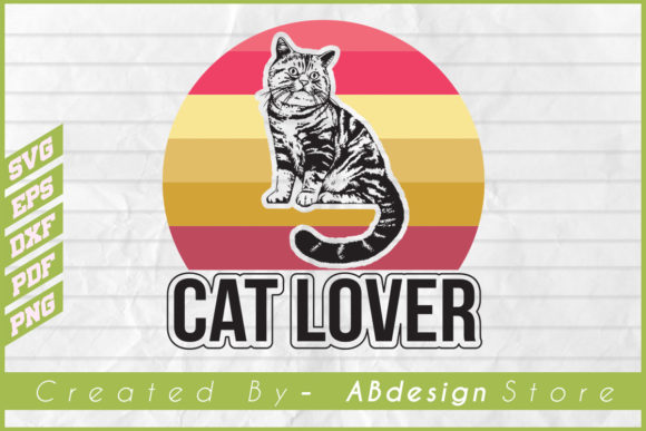 Cat Lover T Shirt Design Svg