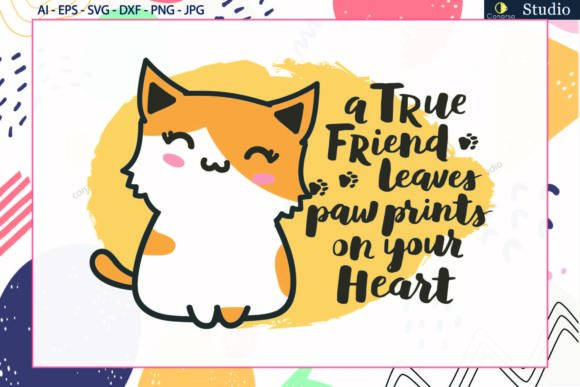 Cat Quotes, Background Watercolor Svg