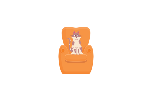 Cat Sitting on Sofa Animals Svg