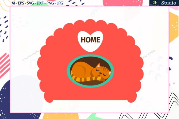Cat Sleep at Home Svg