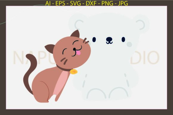 Cat Teaddy Bear Boho Style Svg
