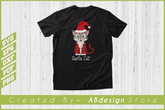 Santa Cat - Cat T Shirt Lover Design Svg