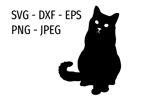 Sitting Cat Silhouette