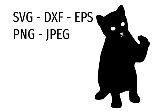 Stretching Cat Silhouette