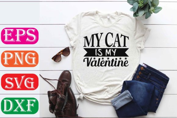 Valentine Svg Design. My Cat is My Valentine
